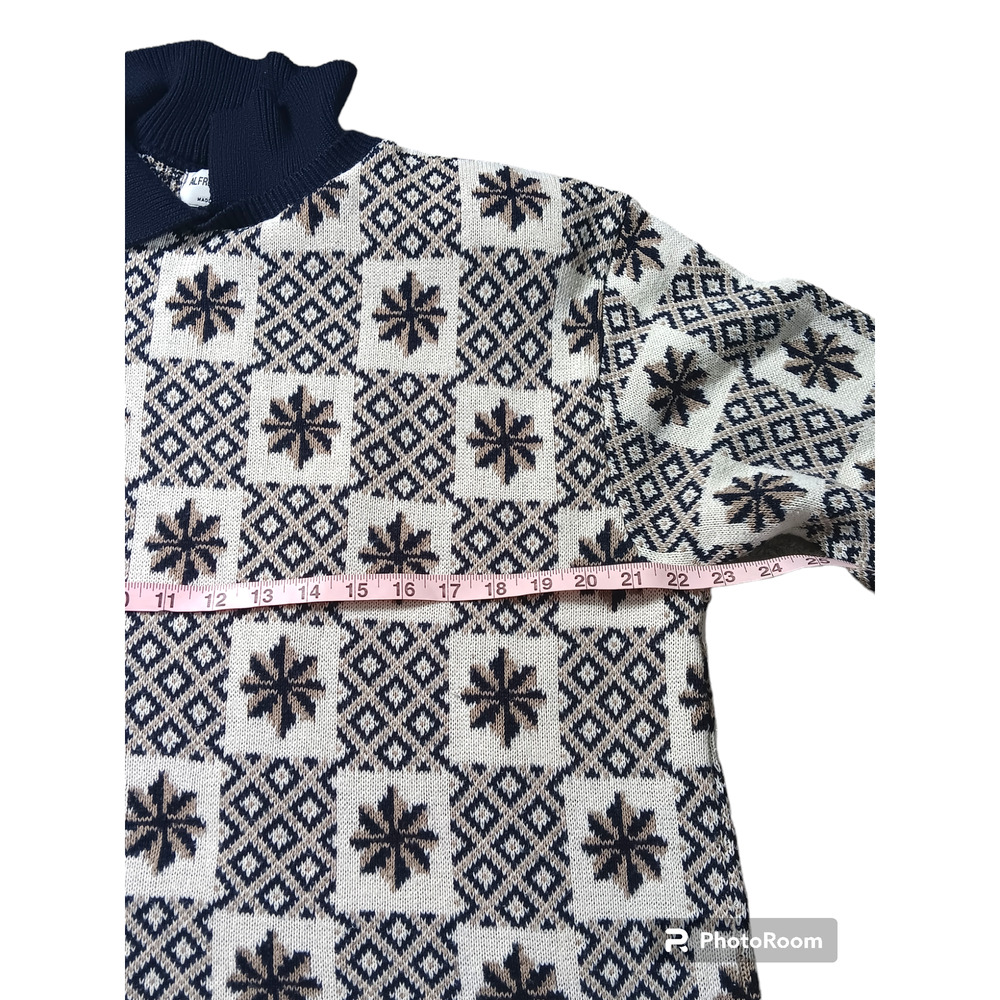 Alfred Dunner Collared Snowflake Retro Made In Us… - image 4